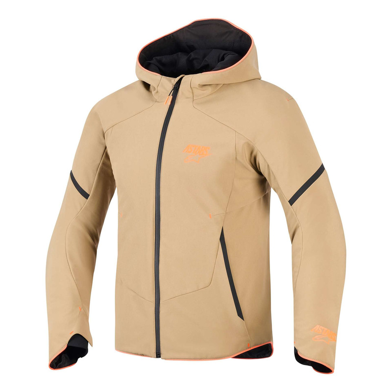 Blouson textile Alpinestars Aeroshell WP dark khaki/black/orange fluo