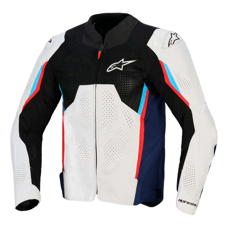 Blouson textile Alpinestars AST V3 Air silver/deep blue/bright red