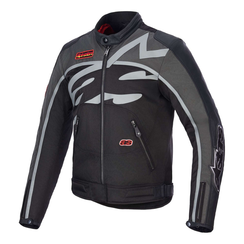 Blouson textile Alpinestars Axton black/anthracite/red tangerine
