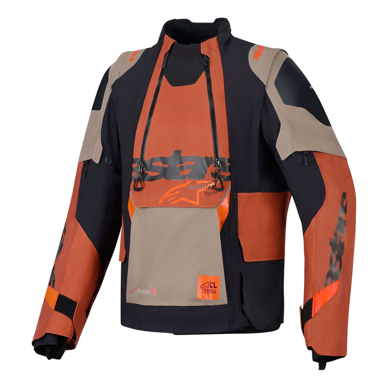 Blouson textile Alpinestars Halo Pro Drystar XF Laminated walnut rust