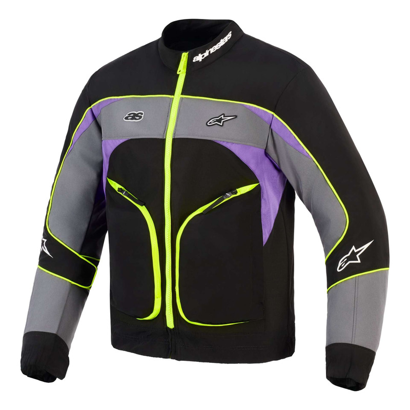Blouson textile Alpinestars Unite black/asphalt/violet