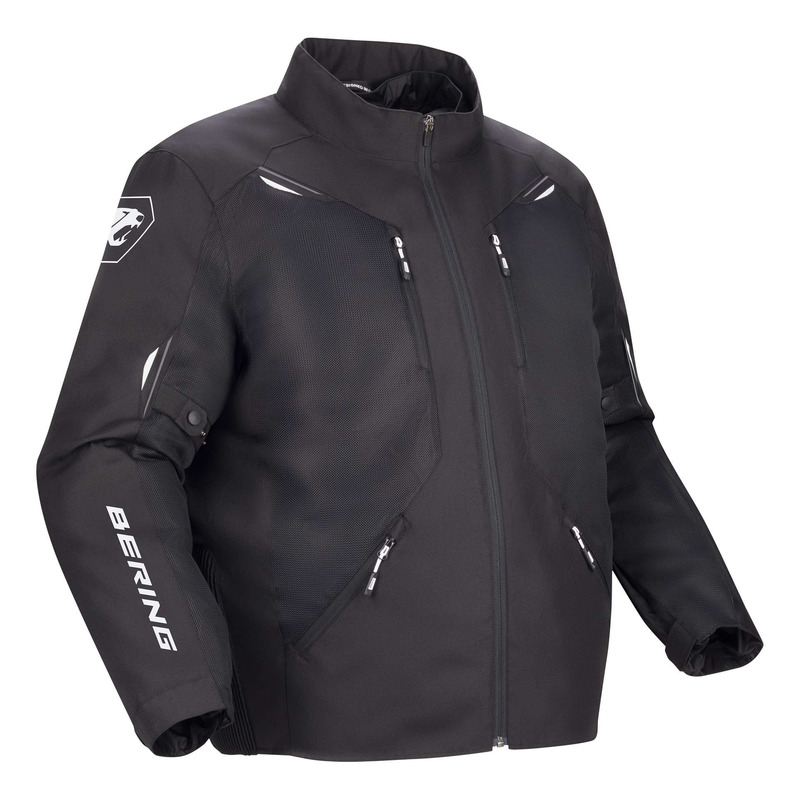 Blouson textile Bering Brazilia King Size noir/blanc – Grandes tailles