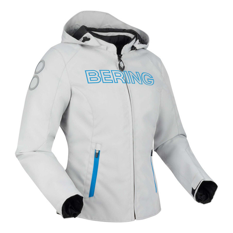 Blouson textile Bering Lady Warwick gris clair/bleu- T6