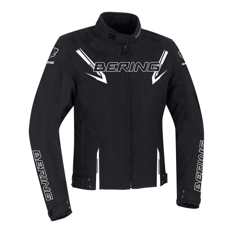 Blouson textile Bering Maceo noir/blanc- S