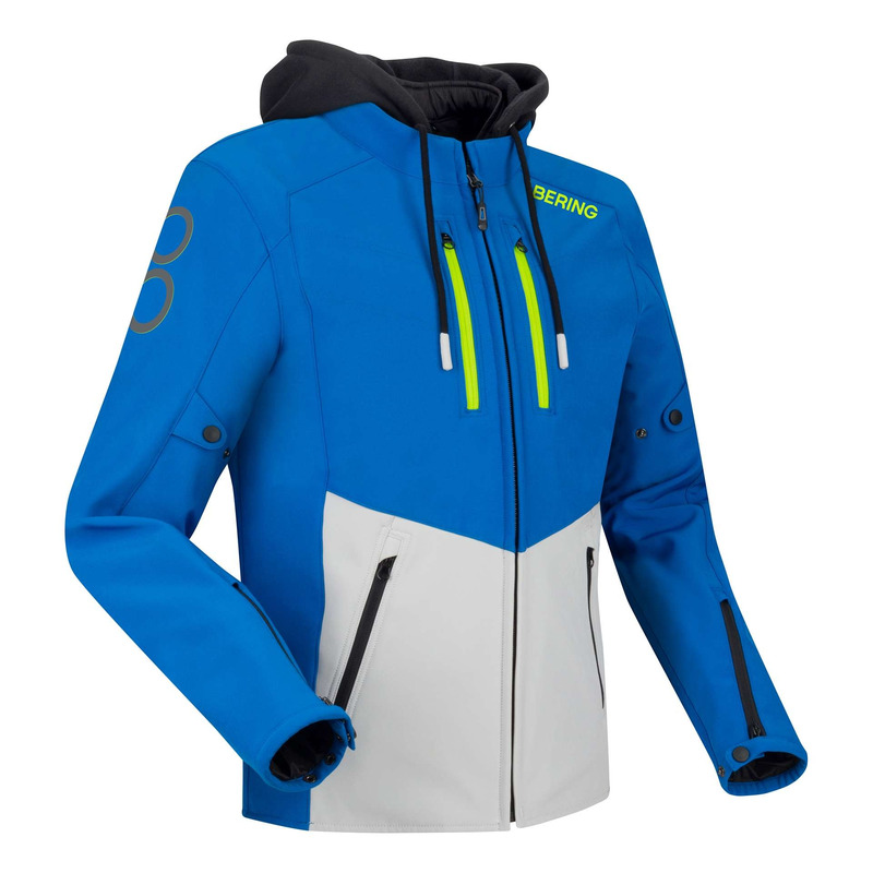 Blouson textile Bering Rotor bleu/gris clair