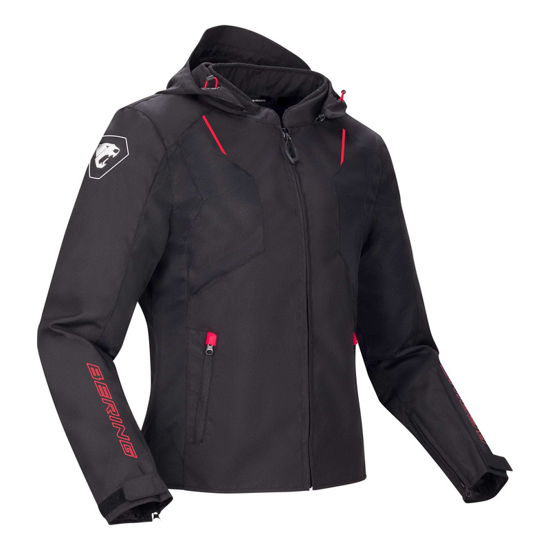 Blouson textile Bering Wing noir/rouge