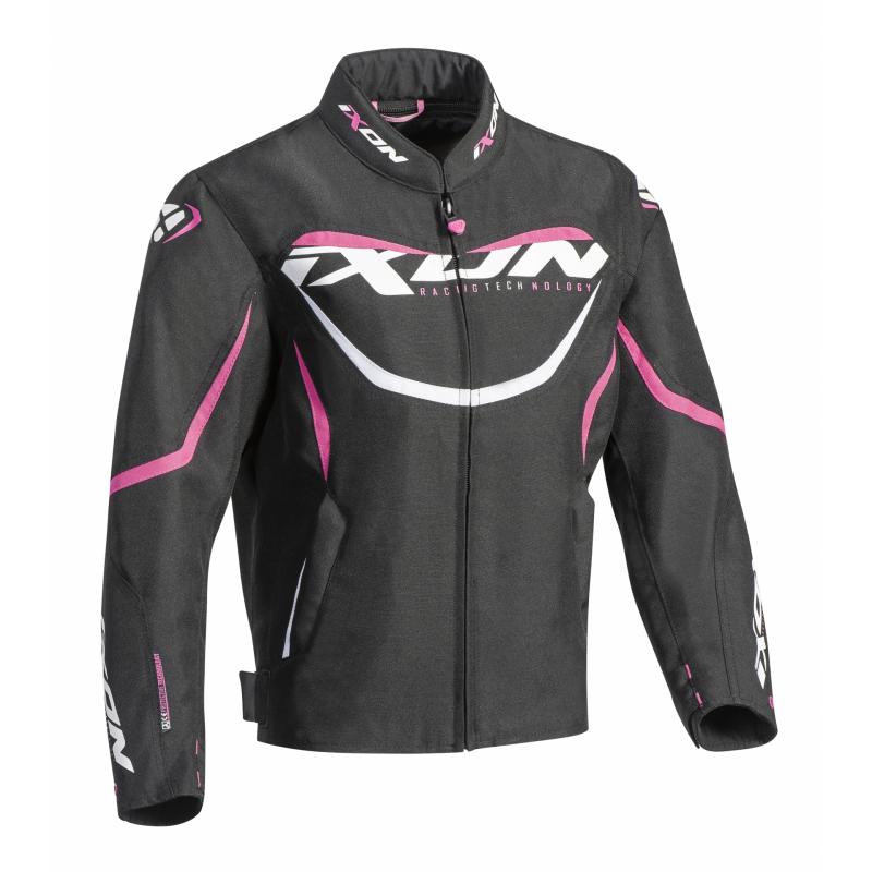 Blouson textile enfant Ixon Sprinter Kid Lady noir/blanc/fushia- 06 an