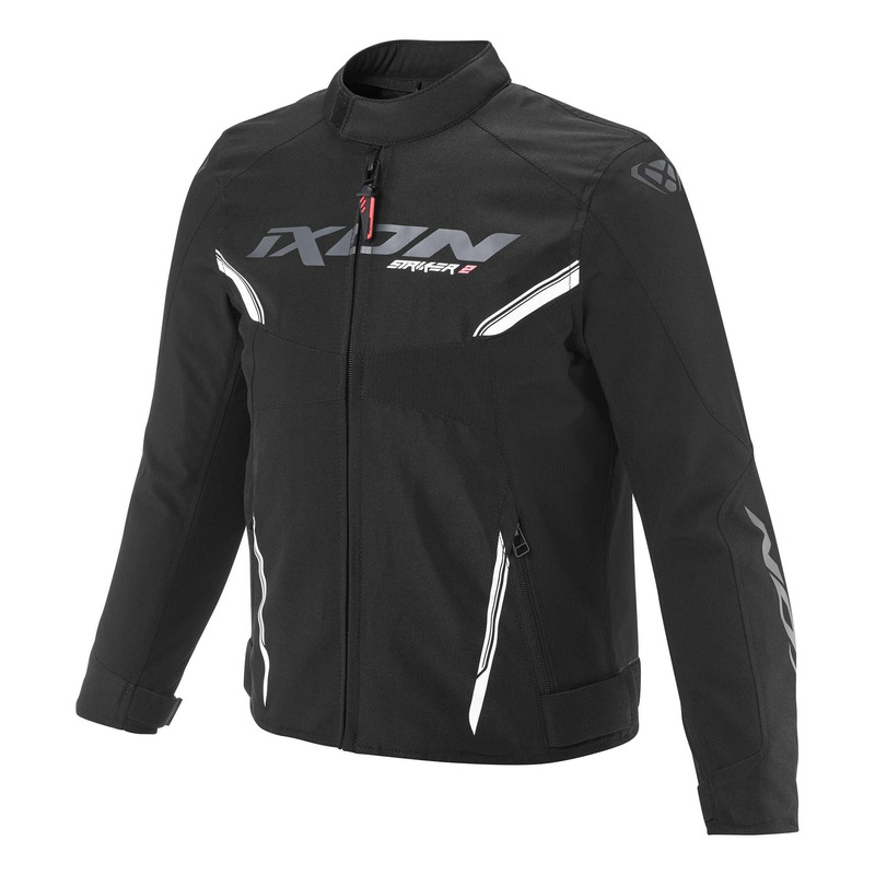 Blouson textile enfant Ixon Striker 2 Kid noir/blanc