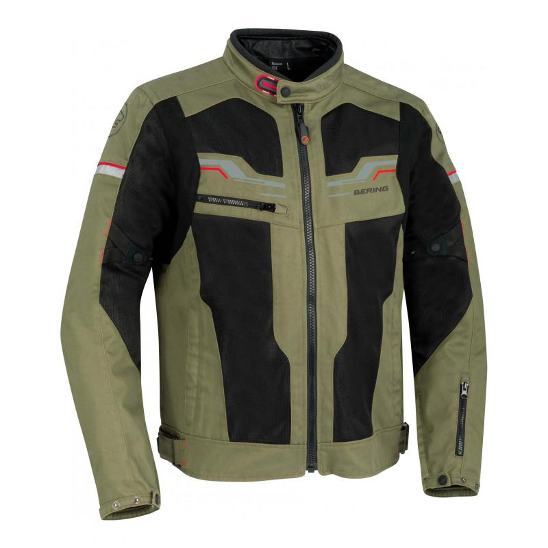 Blouson textile été Bering Bamako noir/kaki- S