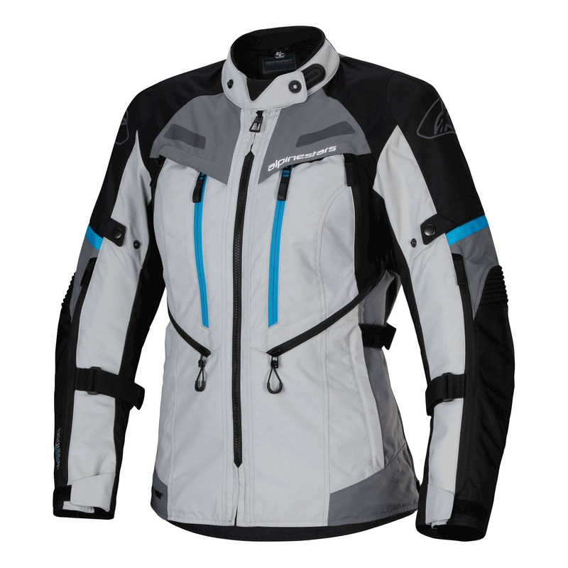 Blouson textile femme Alpinestars Stella Bogota Pro Drystar ice gray/black/cyan