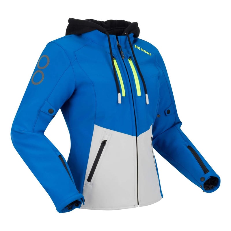 Blouson textile femme Bering Lady Rotor bleu/gris clair