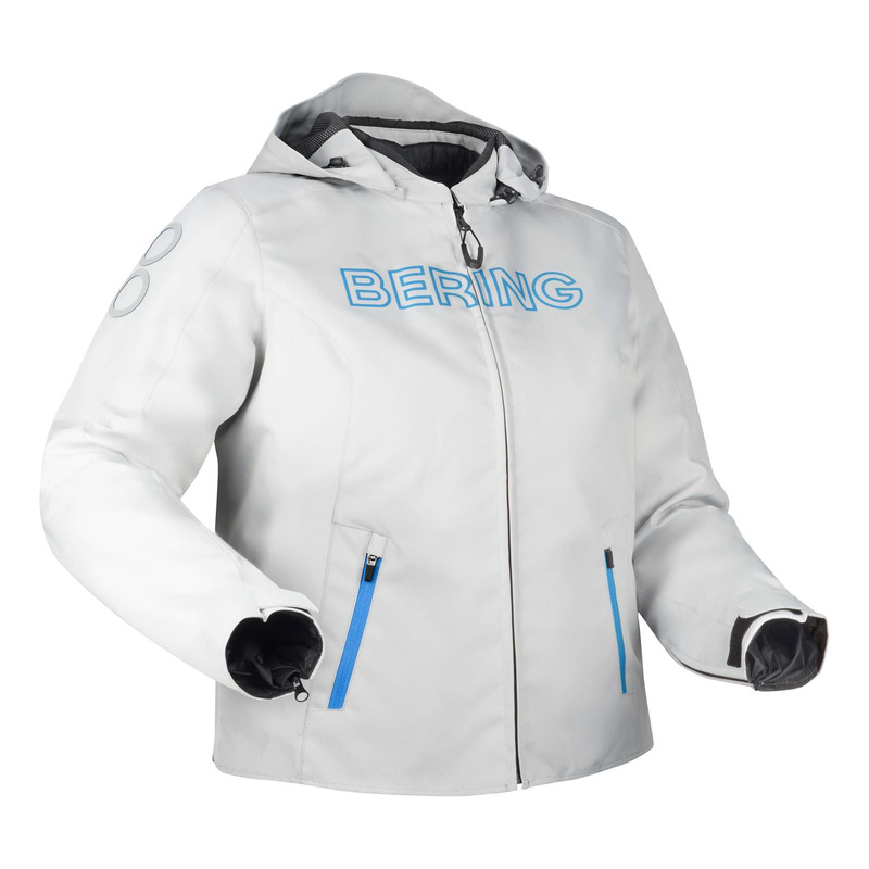 Blouson textile femme Bering Lady Warwick Queen Size gris clair/bleu â