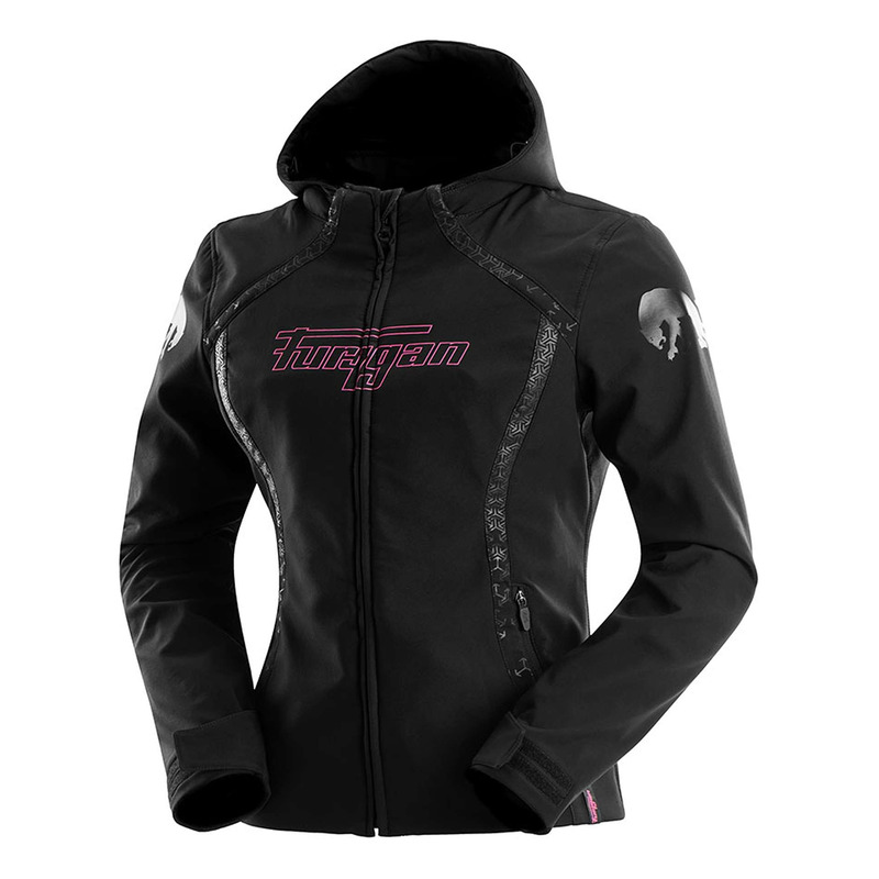 Blouson textile femme Furygan Skye Lady noir/rose