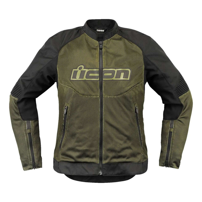 Blouson textile femme Icon Overlord3™ Mesh Woman kaki/noir