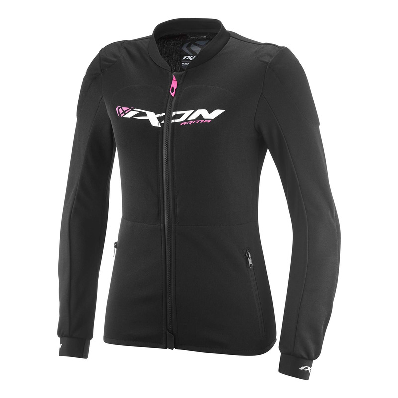 Blouson textile femme Ixon Arma Lady noir/blanc/rose vif