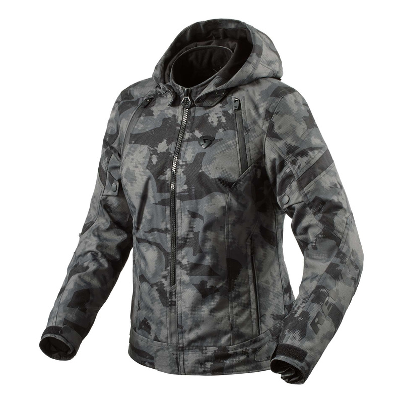 Blouson textile femme Rev’It Flare 3 H2O Ladies camo/dark grey