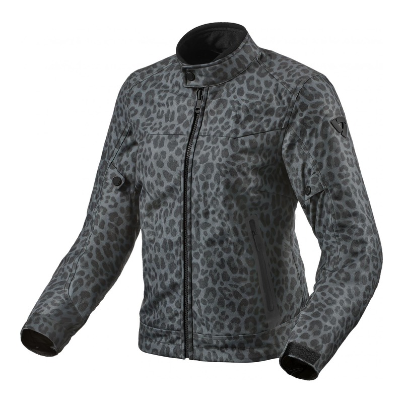 Blouson textile femme Rev’it Shade H2O Ladies léopard gris foncé-