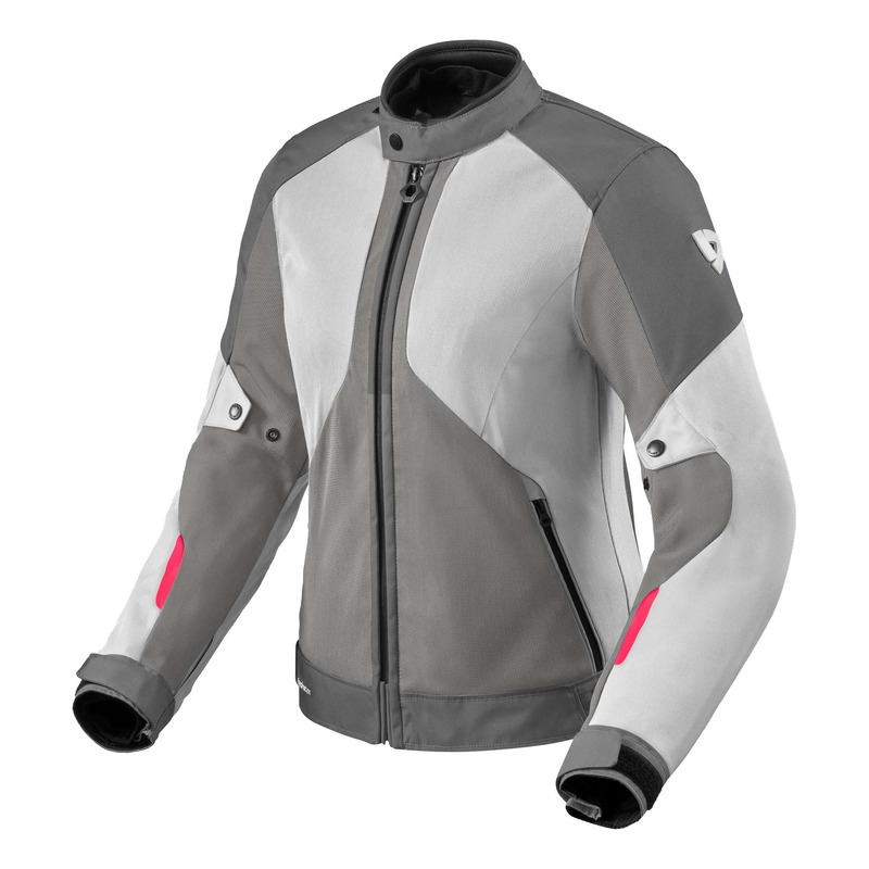 Blouson textile femme Rev’It Torque 3 H2O Ladies grey/pink