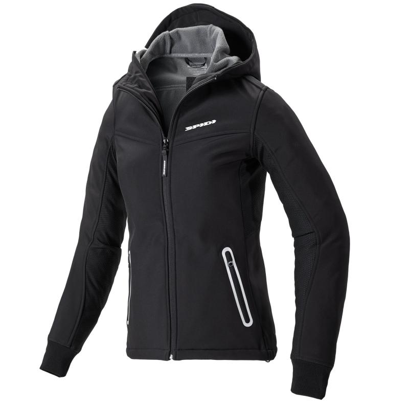 Blouson textile femme Spidi Hoodie Armor Evo Lady noir/blanc- XS