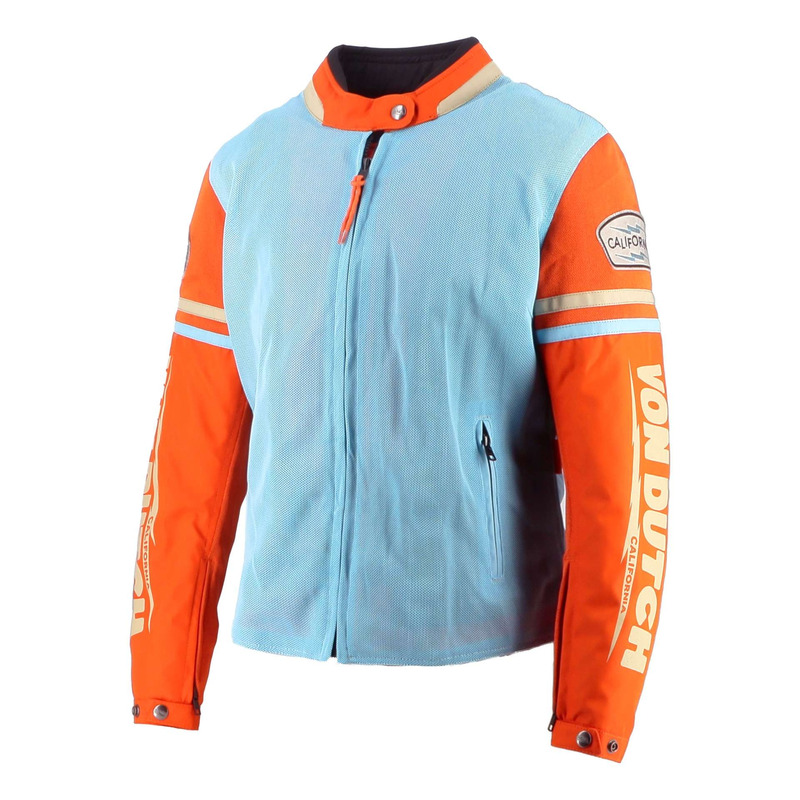 Blouson textile femme Von Dutch x Helstons California Girl Air Mesh bleu ciel