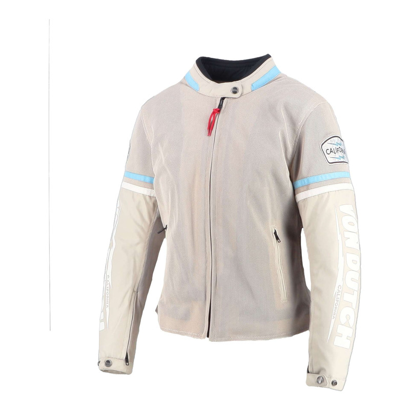 Blouson textile femme Von Dutch x Helstons California Girl Air Mesh silver