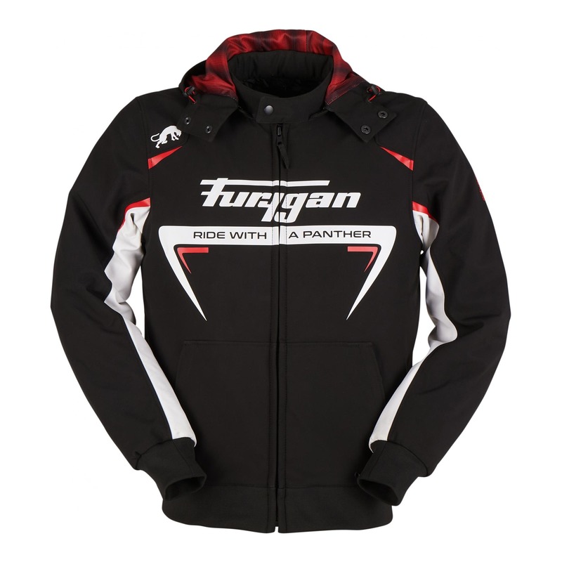 Blouson textile Furygan Sektor Roadster noir/blanc/rouge