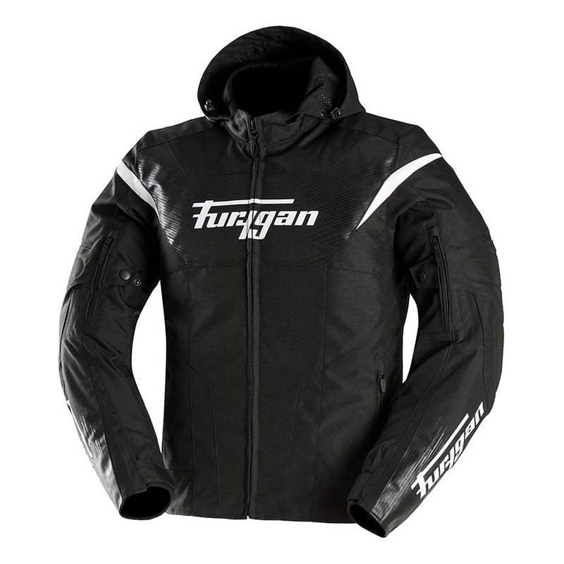 Blouson textile Furygan Shard noir/blanc