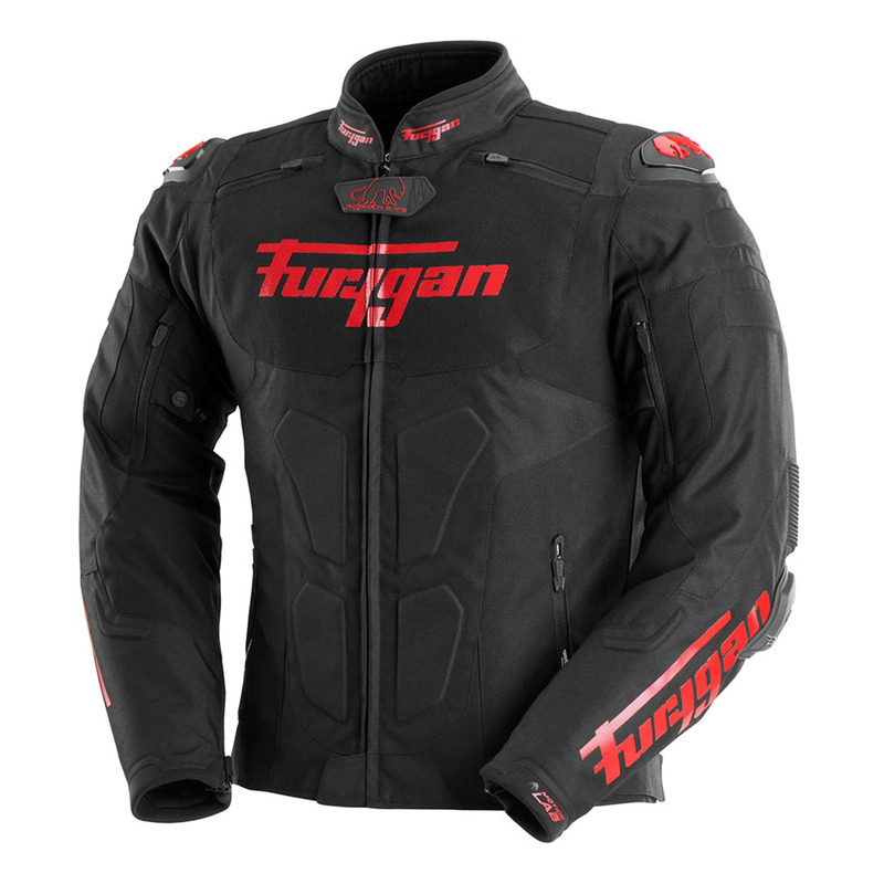 Blouson textile Furygan TX Raptor noir/rouge- S