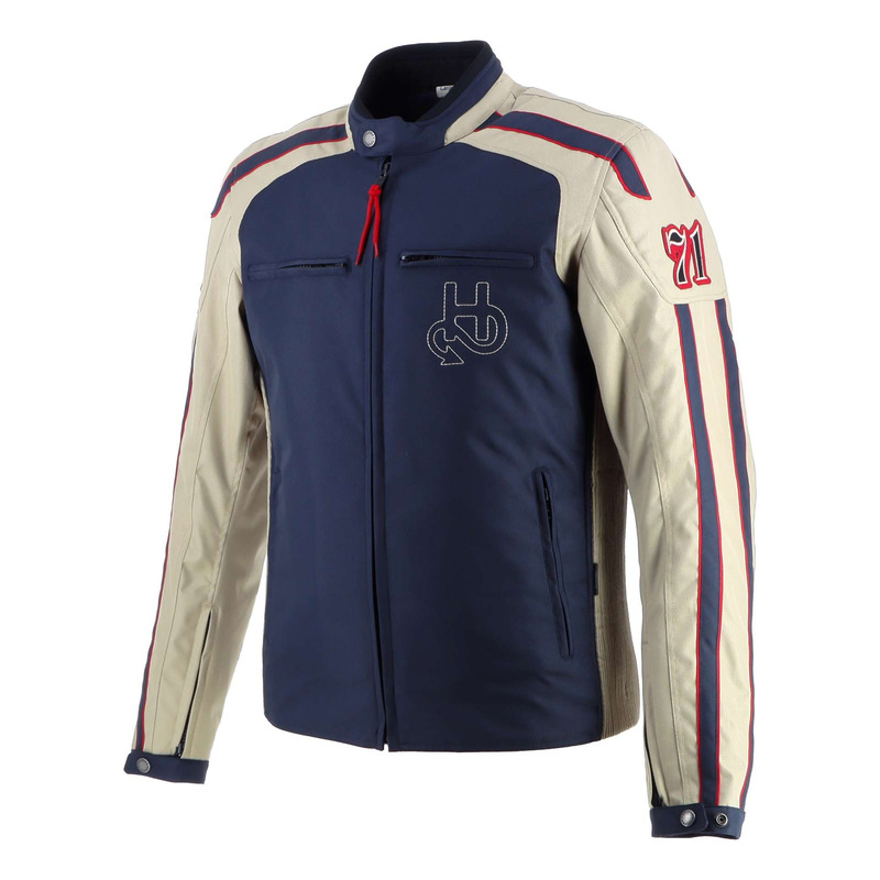 Blouson textile Helstons Club Man bleu/beige