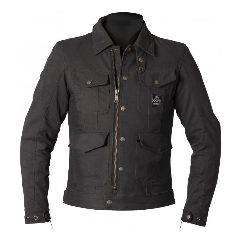 Blouson textile Helstons Yard Coton/Armalith gris- S