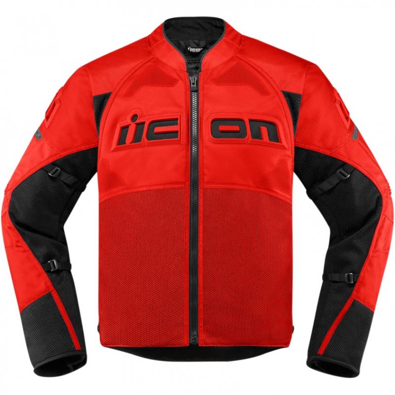 Blouson textile Icon Contra 2 rouge- S