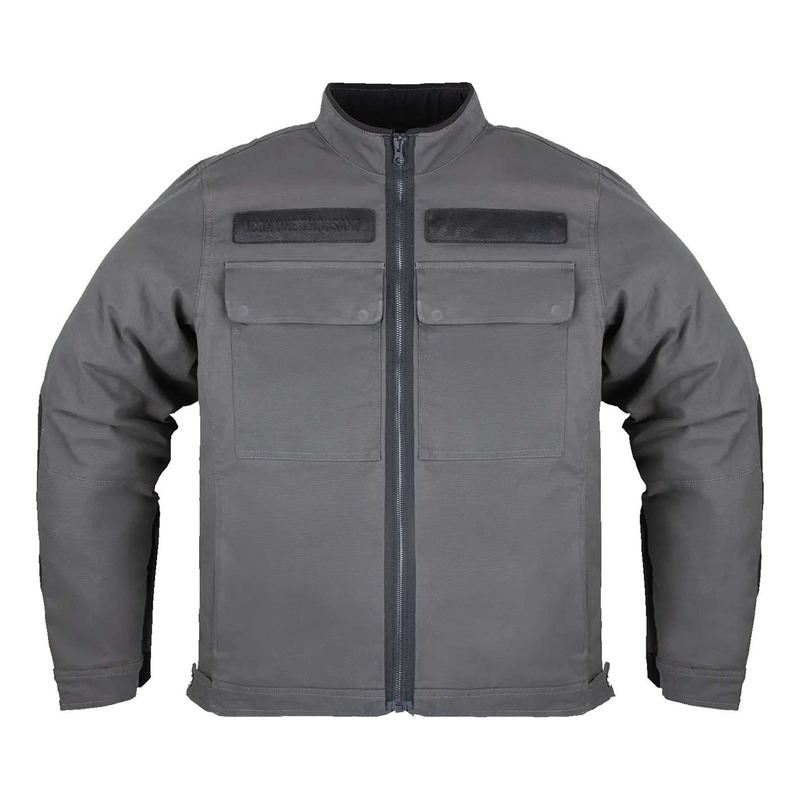 Blouson textile Icon Mototankerâ ¢ gris- M