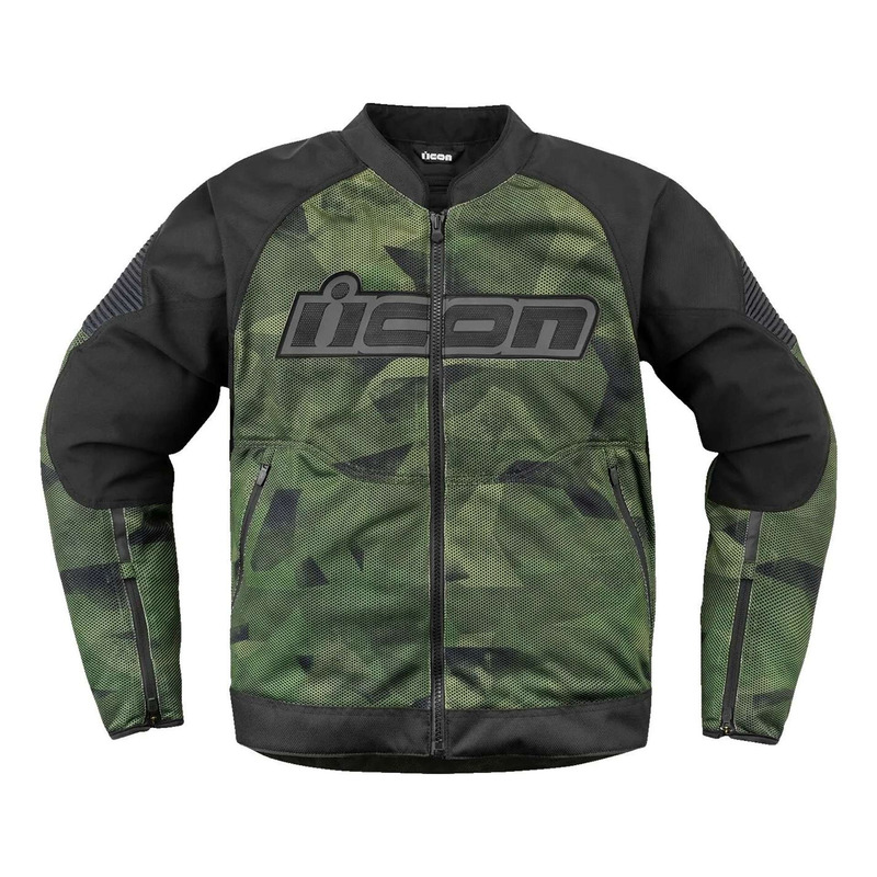 Blouson textile Icon Overlord3™ Mesh camouflage/vert