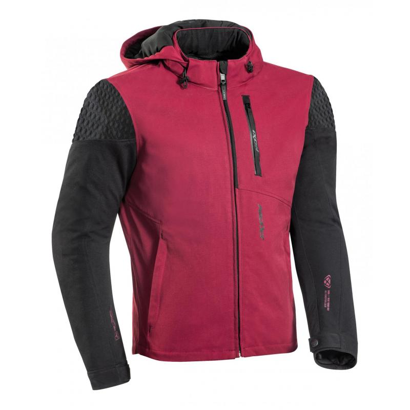 Blouson textile Ixon Brixton bordeau/noir- S