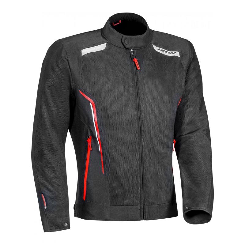 Blouson textile Ixon Cool Air noir/blanc/rouge- S