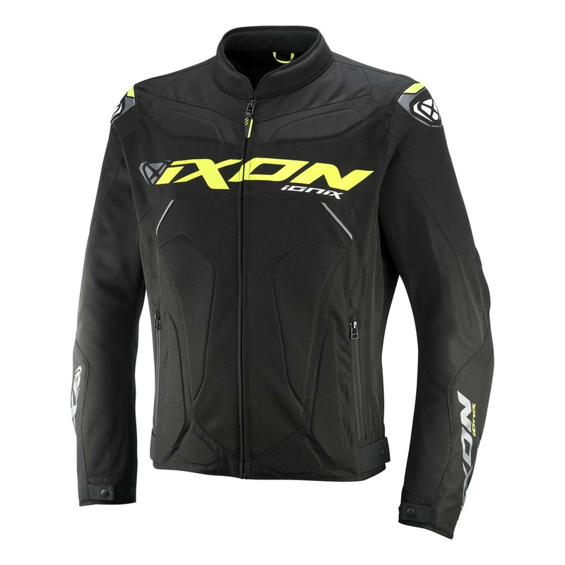 Blouson textile Ixon Ionix black/yellow/grey- M