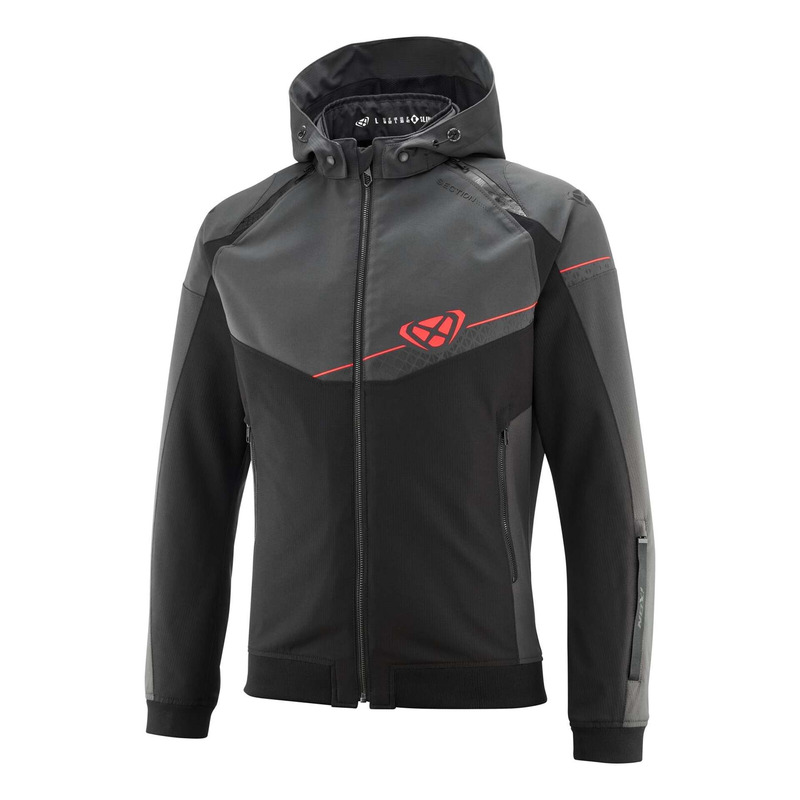 Blouson textile Ixon Section black/anthracite/bright red