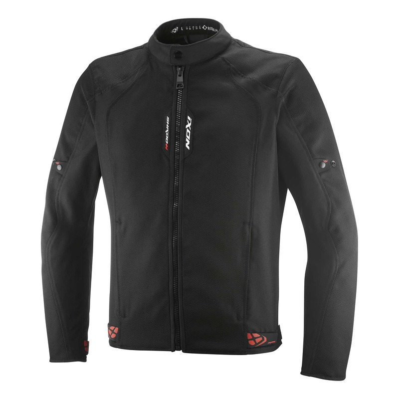 Blouson textile Ixon Shadow noir/blanc/rouge vif