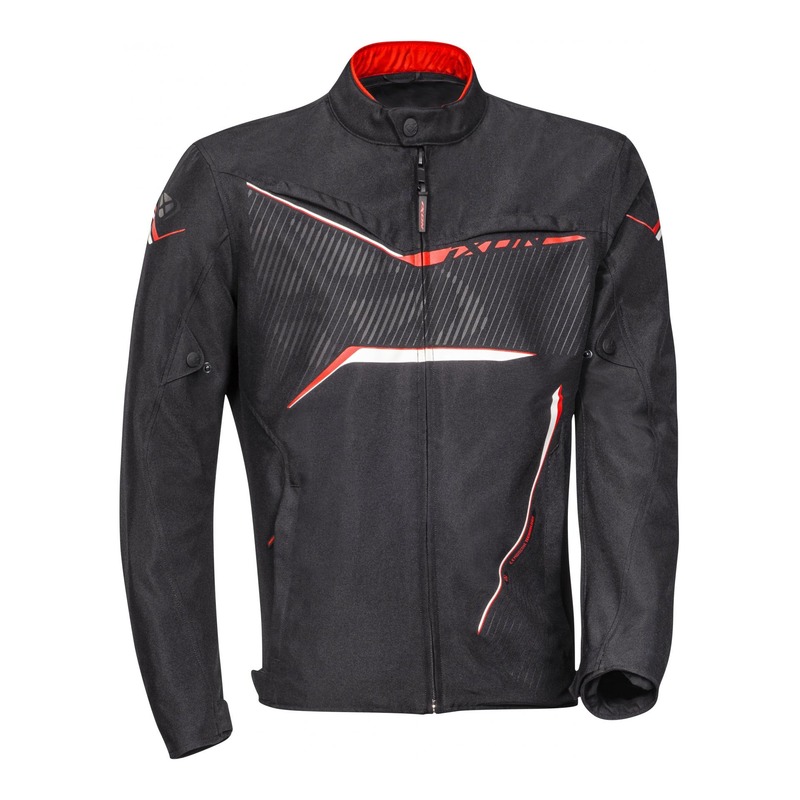 Blouson textile Ixon Slash Light noir/blanc/rouge- XS