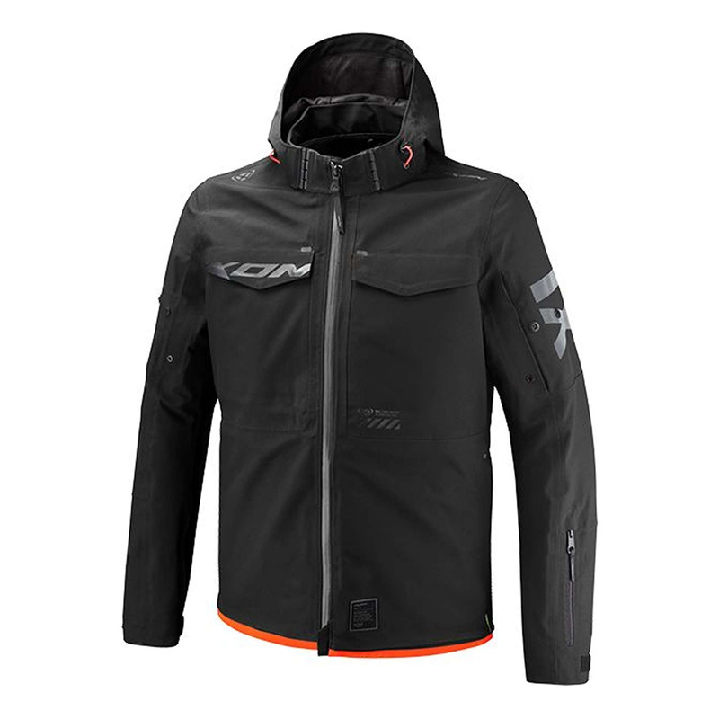 Blouson textile Ixon Square noir/rouge vif