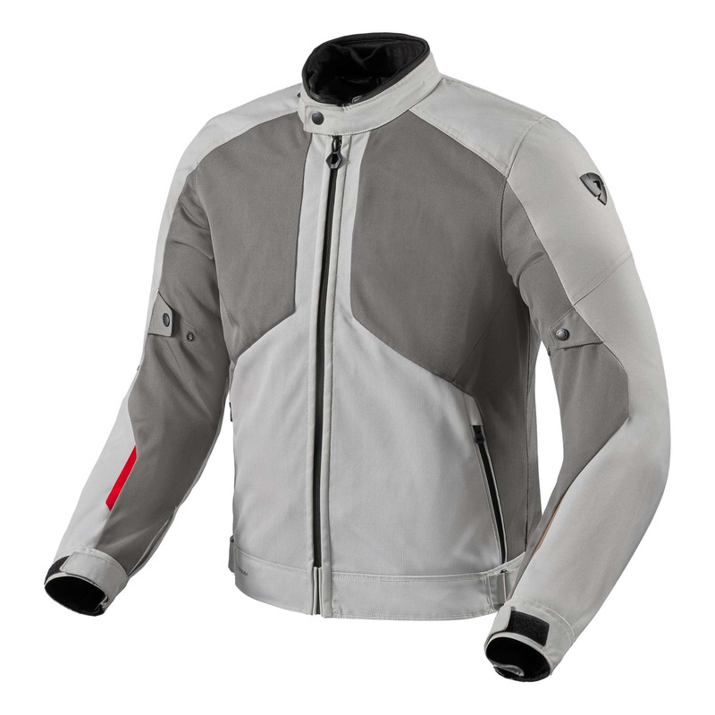 Blouson textile Rev’It Torque 3 H2O light grey/red