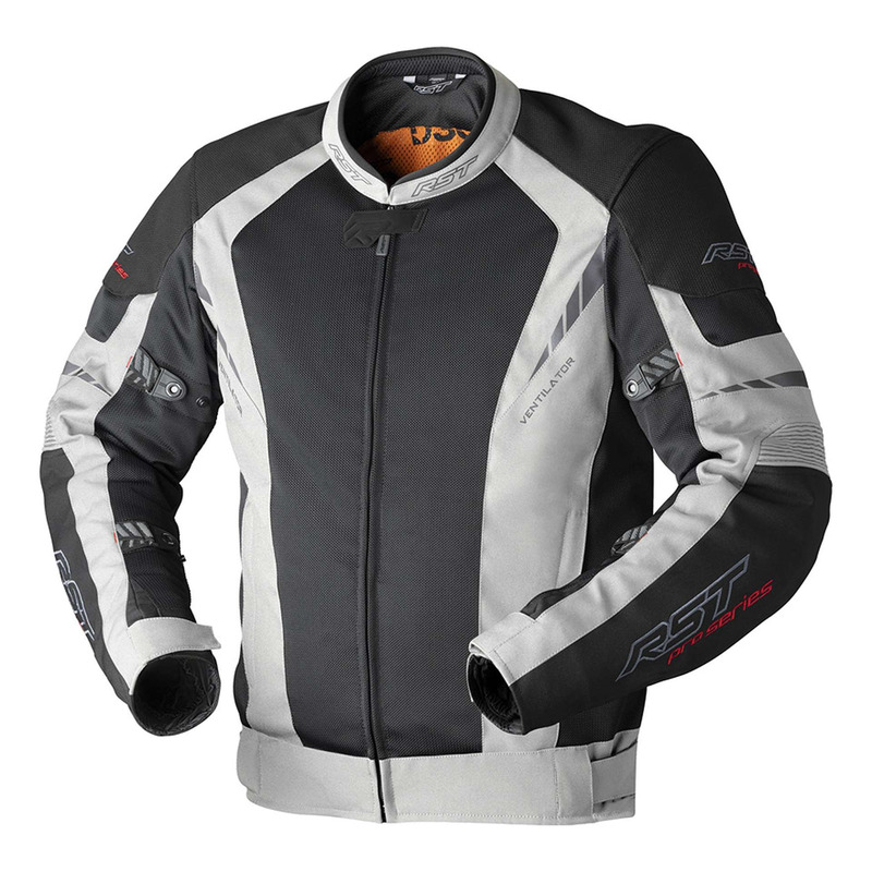 Blouson textile RST Pro Series Ventilator D3O noir/argent