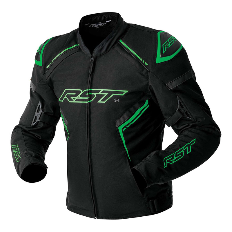 Blouson textile RST S1 D3O noir/vert