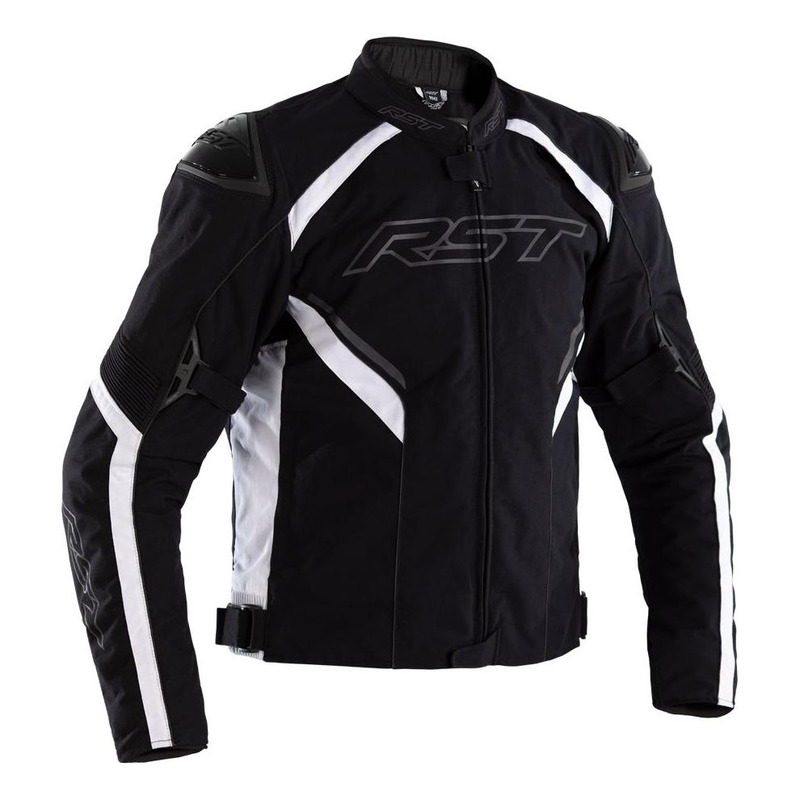 Blouson textile RST Sabre noir/blanc