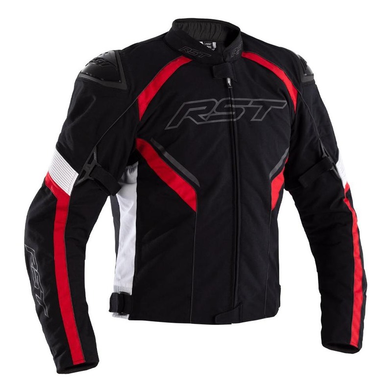 Blouson textile RST Sabre noir/blanc/rouge