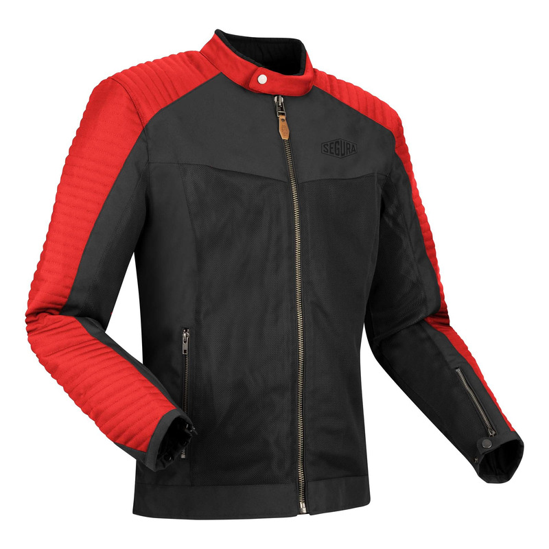 Blouson textile Segura Dikinson noir/rouge- L