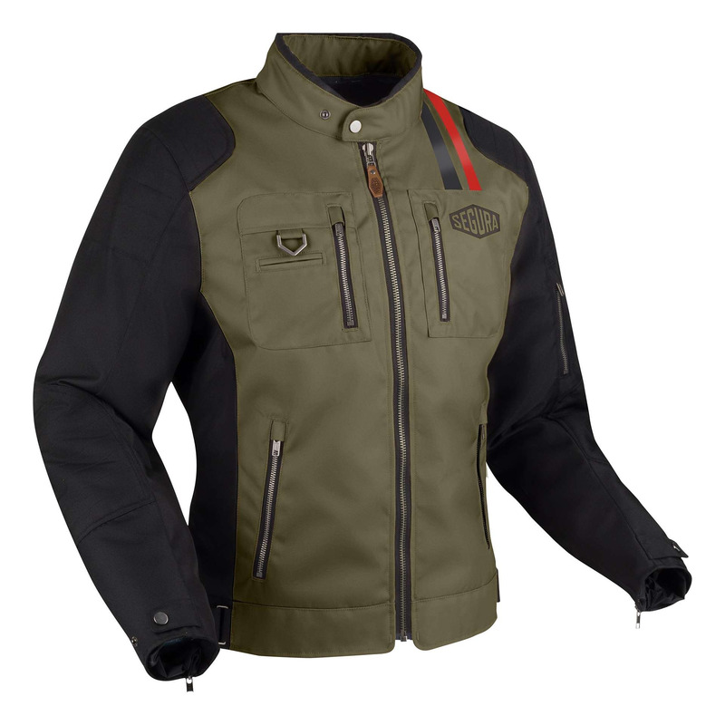 Blouson textile Segura Scorpio noir/kaki