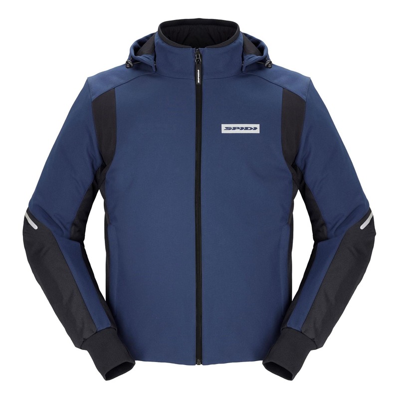 Blouson textile Spidi Hoodie Armor H2Out noir/bleu