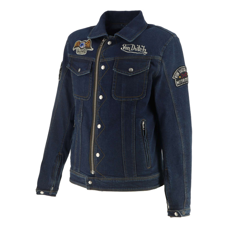 Blouson textile Von Dutch x Helstons Westy bleu dirty