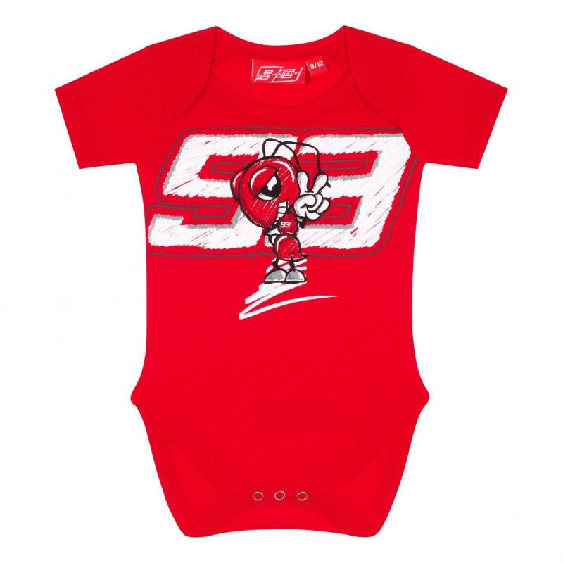 Body bébé Marc Marquez 93 Ant rouge- 3/6 mois